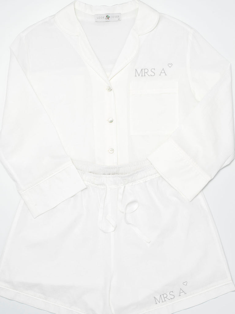 Personalised Women's Bridal Pyjama Shorts